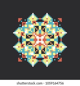 Beautiful pixel mandala