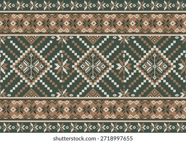 hermoso patrón tribal de píxeles inspirado en cada tejido de píxeles nativo como wayuu nativo africano americano sureste asiático textil tradicional patrón de seda tailandés Aborigen australiano y tela colombiana