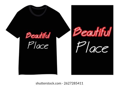 Beautiful Place Design For T-Shirt, Baby Clothes, Girls Clothes, Fashion, Fabric. Vector Illustration