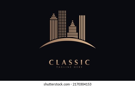 beautiful place town vector logo monograme template