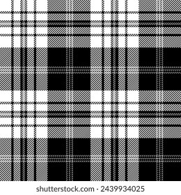 beautiful plaid tartan black whtie pattern. This is a seamless repeat plaid vector. Design for decorative,wallpaper,shirts,clothing,dresses,tablecloths,blankets,wrapping,textile,Batik,fabric,texture