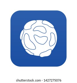 Beautiful planet icon digital blue for any design isolated on white vector illustration