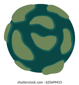 Beautiful planet icon flat isolated on white background vector illustration
