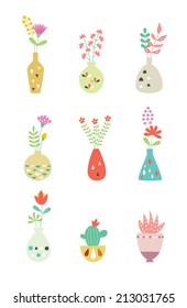 beautiful plant and flower vector