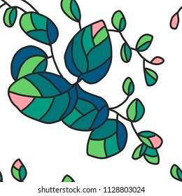 Beautiful plant seamless pattern