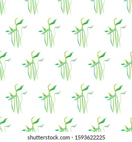 The beautiful plant seamless pattern vector.