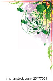 beautiful plants and butterfly