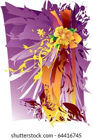 beautiful plants and butterfly