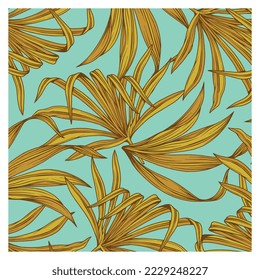 Beautiful plants and flowers illustration in colorful line art style, floral illustration, pattern, fabric printing