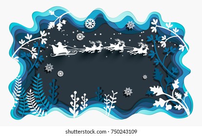 beautiful plants in winter. there is a saint clause. design paper art and crafts