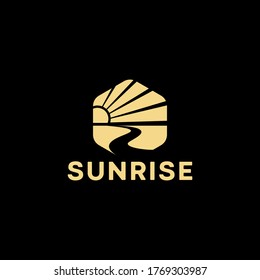 the beautiful and pleasant looking sunrise logo