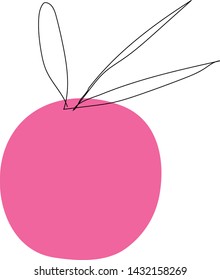 beautiful plum minimalism vector graphics
