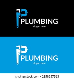 Schönes Klempnerlogo. Vektorgrafik.