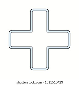 Beautiful Plus vector line icon