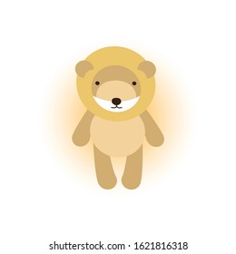 Beautiful plush little animals, great design for any purposes. Vector cartoon illustration. Vector design illustration. White background. Colorful nature background. Fur background