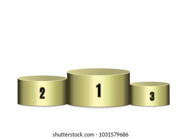 
Beautiful podium on white background. Scene for the award ceremony.