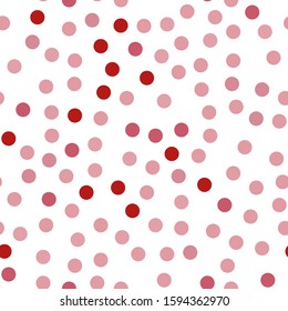 Beautiful polka dots, great design for any purposes. Seamless pattern for print on fabric. Vintage paper texture. Trendy wallpaper. Colorful concept. Pink background. Pink fabric background.