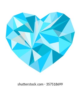 beautiful polygonal colored heart
