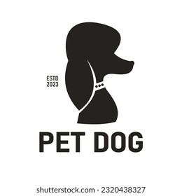 Beautiful poodle silhouette design inspiration, pet dog, can be used by dog lovers in pet shops