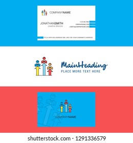 Beautiful Positions Logo and business card. vertical Design Vector