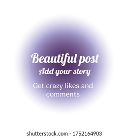 Beautiful post design with different fonts, powder pastel purple background. For social media to stand out with unique colors and fonts, draw attention to your message, online store, event poster, ads