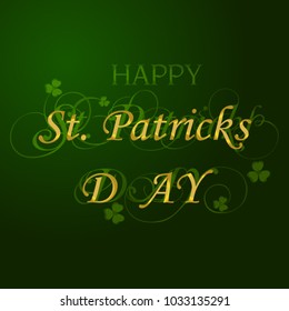 Beautiful postcard to the day of St. Patrick. Vector illustration.