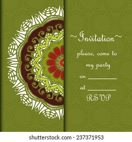 Beautiful postcard design template with a place for your text, great as an invitation to a birthday party, wedding or baby shower etc 