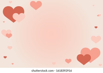 Beautiful postcard in gentle colors with hearts 
Valentine's Day. Romantic greetings. Decoration for the holiday of love. You can add your text here.
Vector illustration