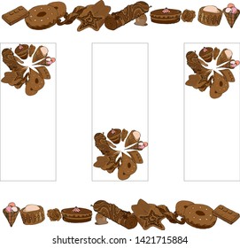 Beautiful postcards from chocolate sweets