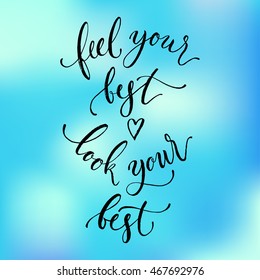 Beautiful poster with hand-lettering for a beauty salon, a plastic surgeon's office, cosmetology center