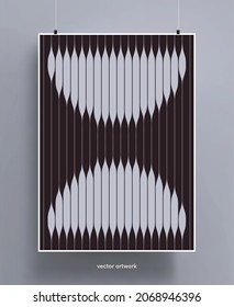 Beautiful poster template with abstract geometric shapes background. Trendy colorful and geometric shapes design. Pastel colors with lines and stripes. Vector illustration.