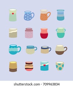 beautiful pottery vector. beautiful porcelain vector.