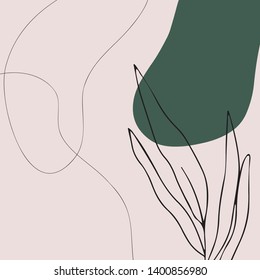 Beautiful pre made abstract floral design for social media, post cards, banners and printing products. Modern vector background