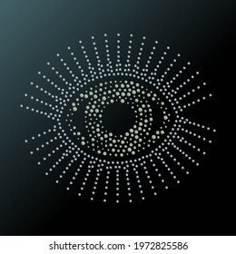 beautiful precious eye with a diamond texture for your design. Vector illustration