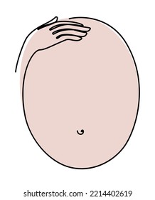 Beautiful pregnant tummy, great design for any purposes. Medical healthcare.