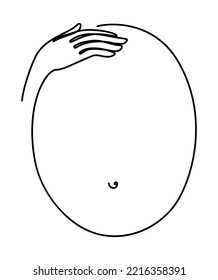Beautiful pregnant tummy, great design for any purposes. Medical healthcare.
