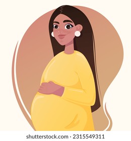 beautiful pregnant woman.Pregnancy and motherhood.