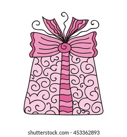 Beautiful present. Vector illustration.