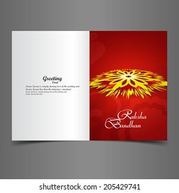 Beautiful Presentation Raksha Bandhan greeting card background colorful vector