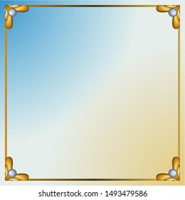 Beautiful and prestigious gold and silver frame