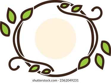 beautiful and pretty circular flower frame