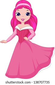 Beautiful princess cartoon