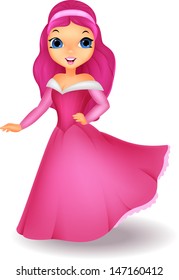Beautiful princess cartoon