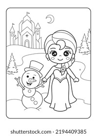 Frozen Coloring Book Vector Art, Icons, and Graphics for Free Download