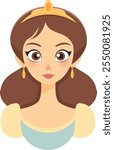 A beautiful princess with a golden tiara