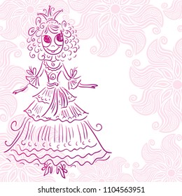 Beautiful princess. Vector illustration