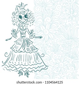 Beautiful princess. Vector illustration