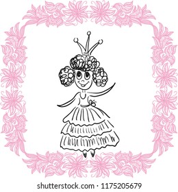 Beautiful princess. Vector illustration