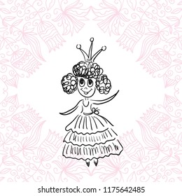 Beautiful princess. Vector illustration