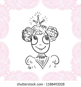 Beautiful princess. Vector illustration